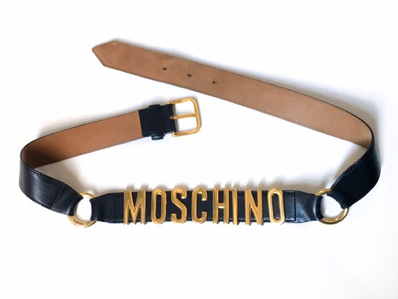 80s Moschino, Moschino logo belt, Moschino vintage