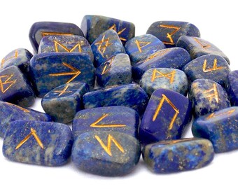 Lapis Lazuli PerthroPerthPerthoPertraPeorth Rune Stone Pendant