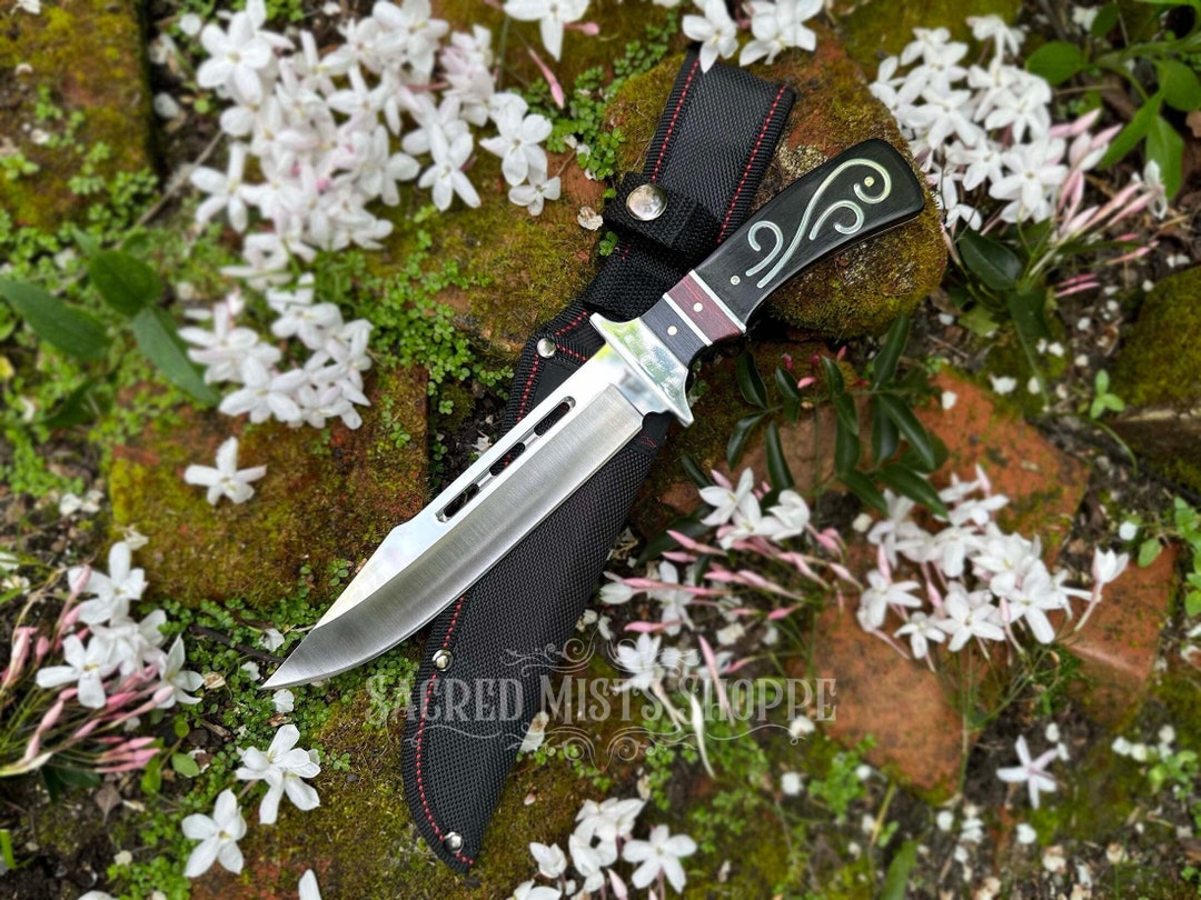 Enchanted Witch's Ritual Knife Athame With Black Wood Handle, Red Wood ...