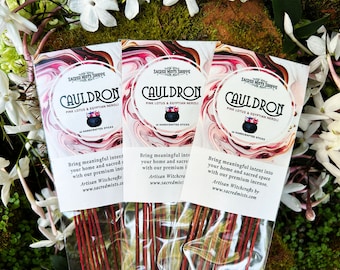 Cauldron Incense Sticks Pink Lotus & Egyptian Neroli Handmade for Transformation, Goddess, Divine Feminine, Wisdom, Healing, Abundance