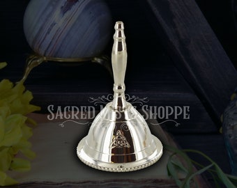 Triquetra Altar Bell, Silver for Ritual, Ceremony, Energy Transmutation, Sound Cleansing, Calling the Goddess, Witch's Altar, Witchcraft