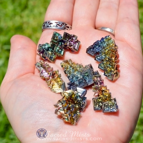 Bismuth Crystals Natural Rainbow Rare AA+ for Vitality, Change, Calm, Removing Blockages, Relationships, Focus, Shamanic Journey, Grids