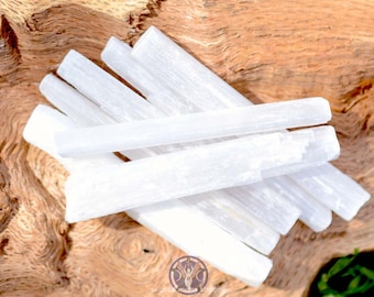 Selenite Natural Wand for Cleansing, Healing, Meditation, Clearing Negativity, Third-Eye Activation, Energy Grids, Positive Energy, Angels