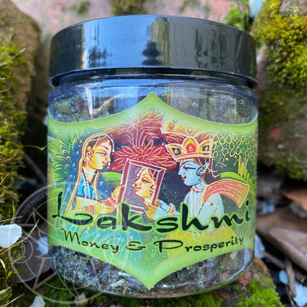 Lakshmi Resin Incense for Money and Prosperity, Sacred Space, Ritual and Ceremony, Charcoal Resin, Meditation, Altar Incense, Vegan Incense