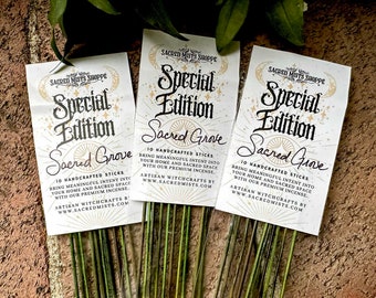 Sacred Grove Incense Sticks Balsam Fir & Deodar Cedar Handmade for Wisdom, Protection, Calm, Insight, Spirituality, Ritual, Meditation