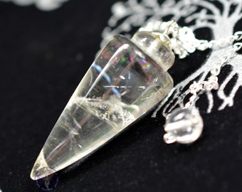 Clear Quartz Pendulum for Divination, Dousing, Fortune Telling, Prediction, Answering Questions, Finding Lost Items, Decision Making
