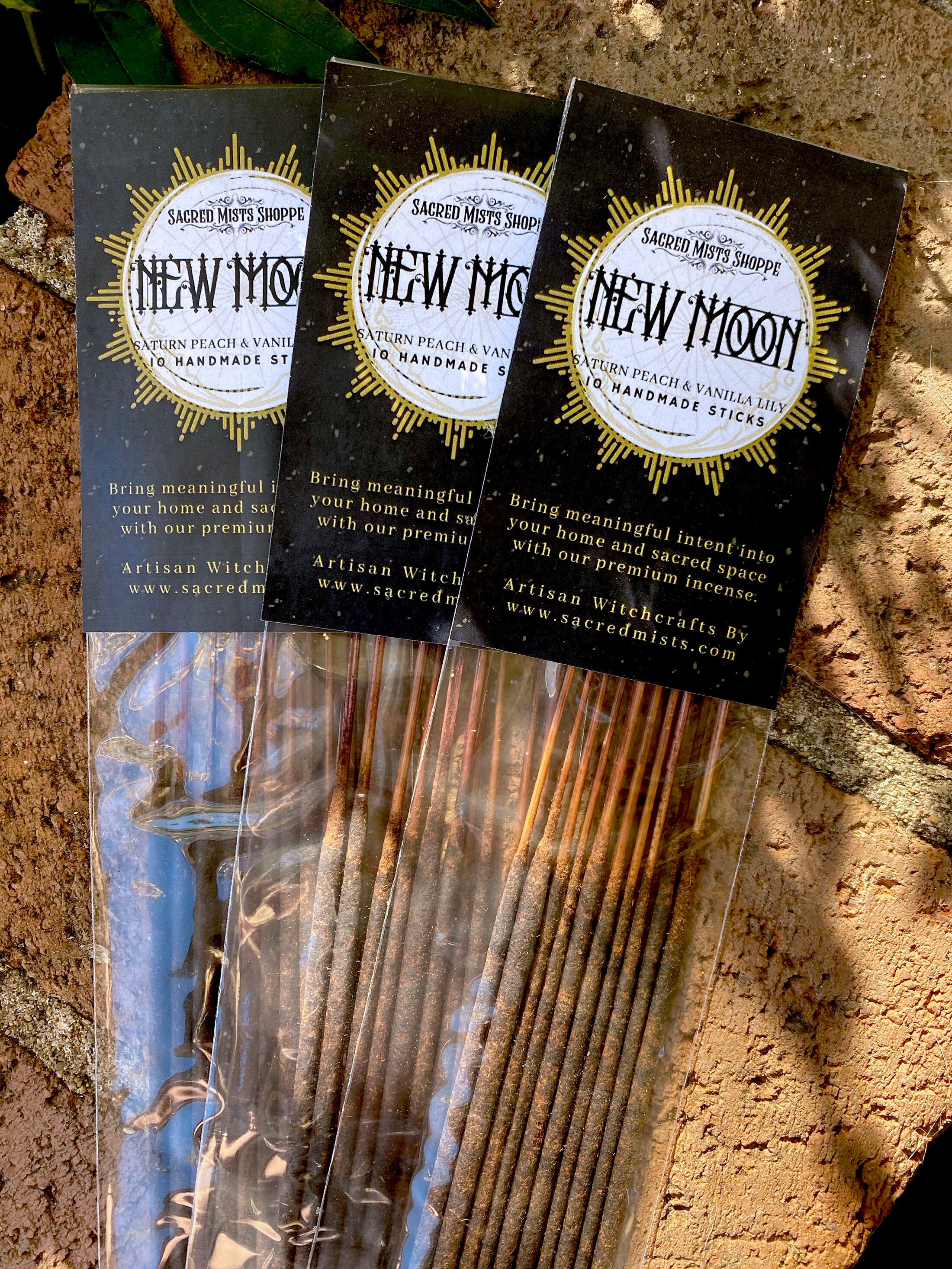 New Moon Incense Sticks Saturn Peach & Vanilla Lily Handmade for Esba…
