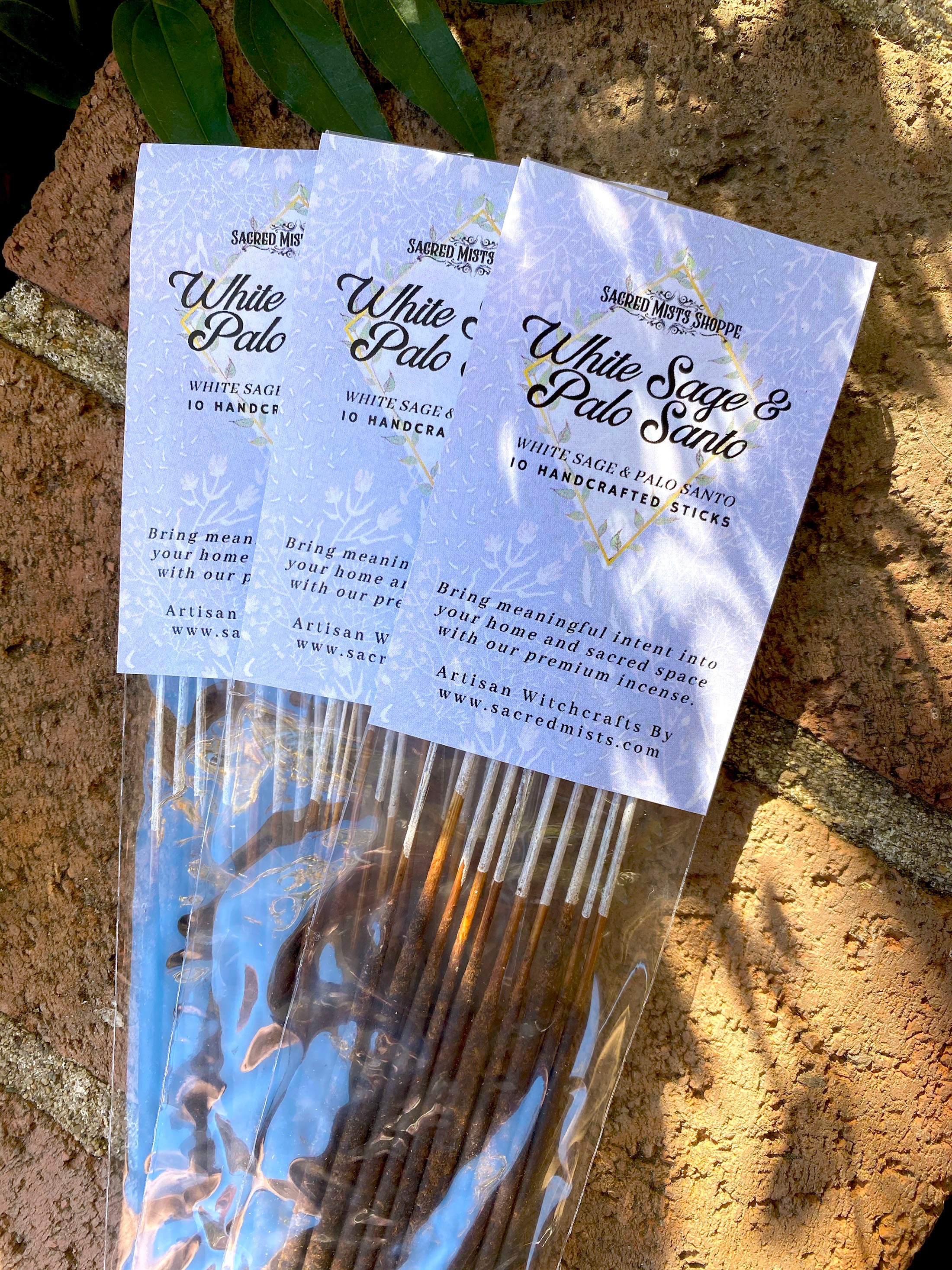 White Sage & Palo Santo Incense Sticks Handmade for Cleansing, Medita…
