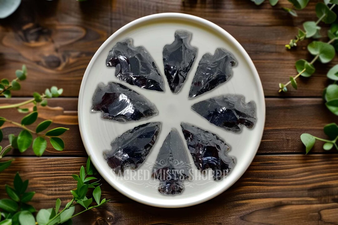 Obsidian Arrowhead for Protection, Grounding, Healing, Ritual Cutting ...