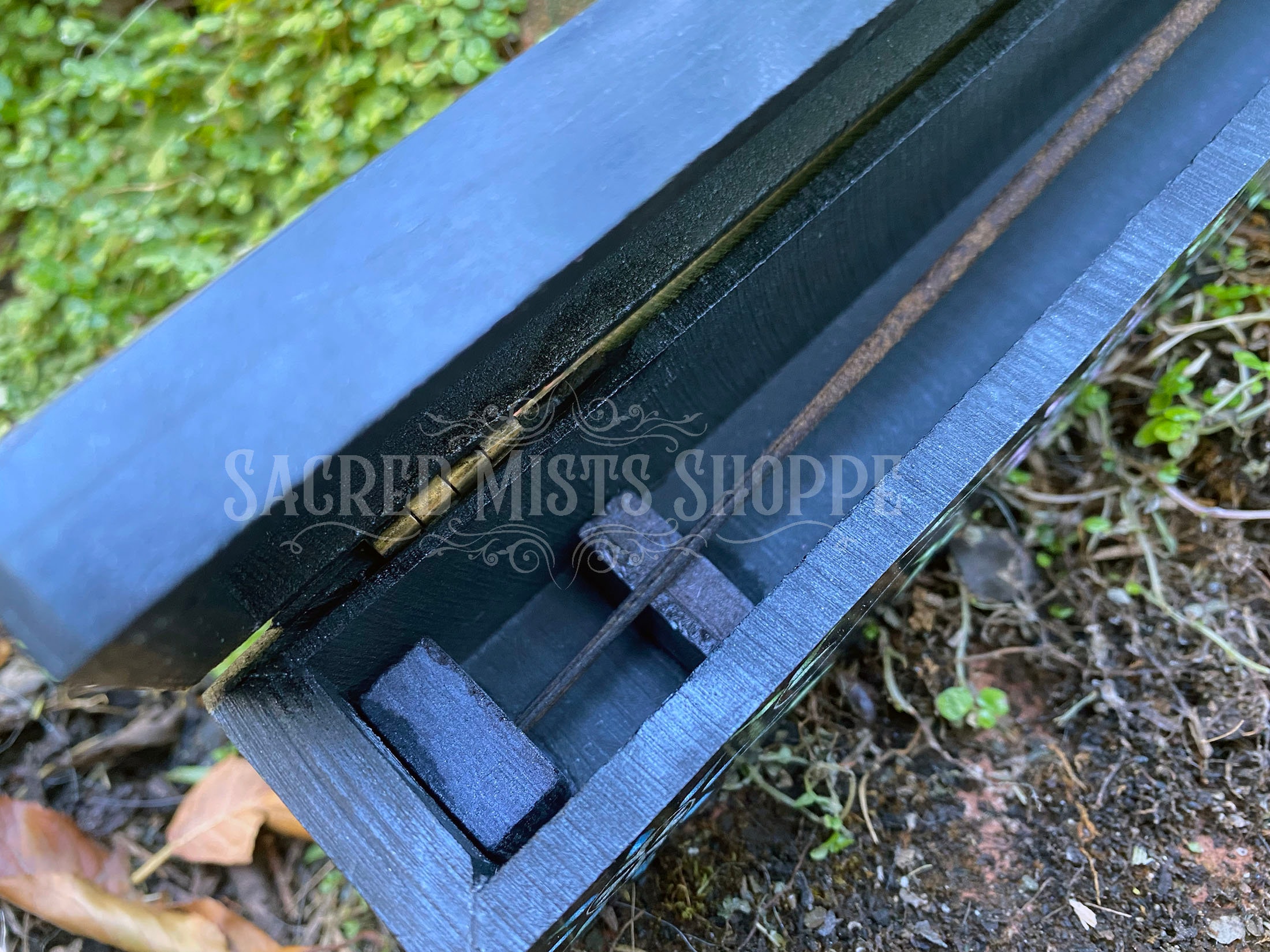 Incense Burner Coffin Box Hand Carved Colorful Black Soapstone Etsy