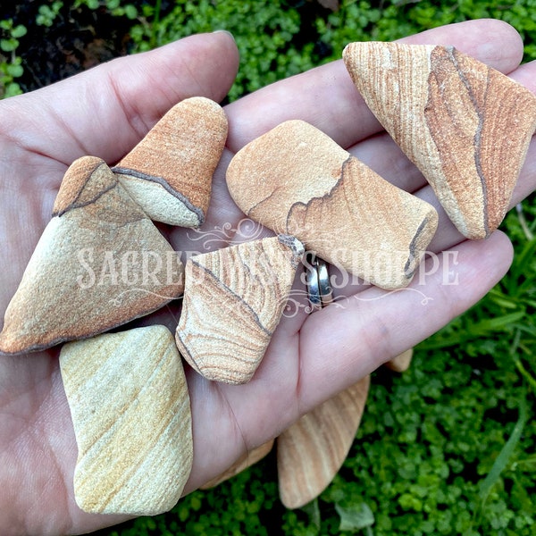 Sandstone Natural Tumbled Stone for Creativity, Relationships, Focus, Truth, Mood Stabilizing, Balance, Acceptance, Meditation, Crystal Grid