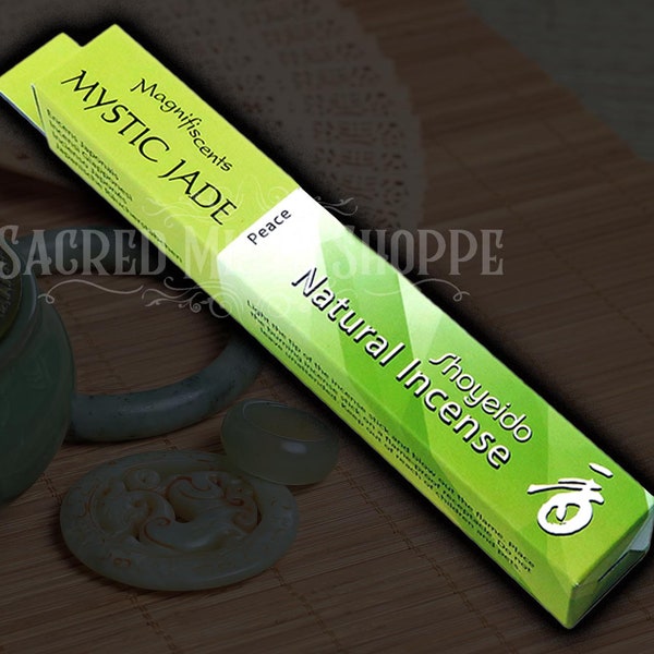 Mystic Jade Incense Sticks Handmade Premium Shoyeido Japanese Koh for Meditation, Sacred Space, Peace, Devotions, Ritual, Offerings, Daily