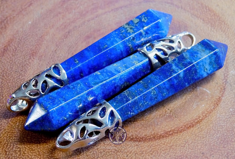 Lapis Lazuli Pendant Point for Spirituality, Inner Mysteries, Divine Inspiration image 1