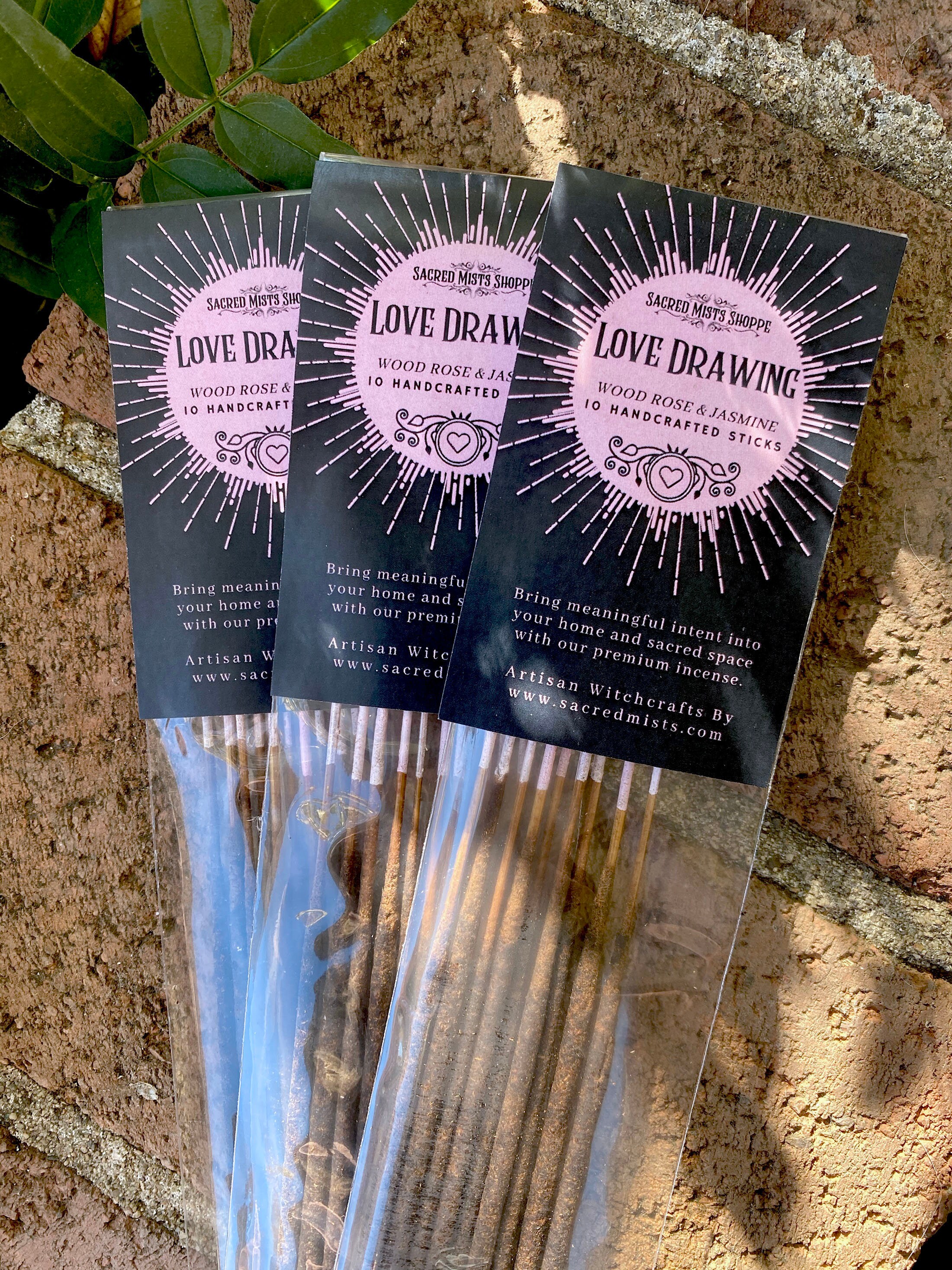 Love Drawing Incense Sticks Wood Rose & Jasmine Handmade for Love, At…
