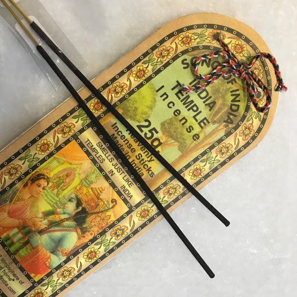 Song of India Hand-Rolled Temple Incense Sticks for Creating Sacred Space, Devotions, Offerings, Meditation, Sacred Space, Ritual, Spells