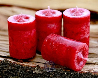 Dragons Blood Votive Candle Fire Energy, Empowerment, Vitality, Passion, Manifestation, Witchcraft, Wicca, Candle Magick, Spells, Dragon's