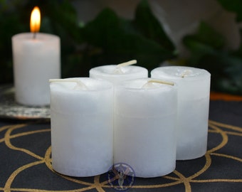 White Sage Votive Candle for Creating Sacred Space, Home Cleansing, Meditation, Purification, Energy Cleansing, Charging Crystals, Spells