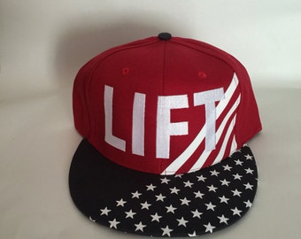 Make America Lift Again Unstructured Dad Baseball Cap Red