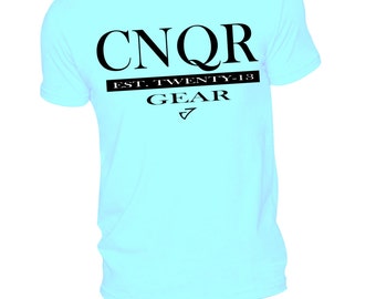 Cnqr Gear Est 2013 Boss Status Blue graphic tshirt