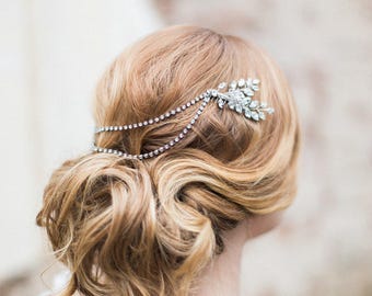 Bridal Headpiece, Wedding Headpiece, Rhinestone Headpiece, Crystal Hairpiece, Bridal Hairpiece, Wedding Hairpiece-Style 315-Blythe
