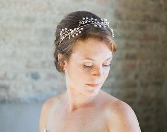 Wedding Headpiece, Bridal Headpiece, Bridal Hair Vine, Wedding Hair Vine, Wedding Headband, Bridal Headband : Athena - Style 305