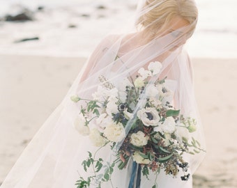 Cathedral Veil, Drop Veil, Blusher Veil, Wedding Veil, Long Veil, Chapel Veil, Circle Veil, Tulle Veil, Double Layer Veil : Anya - Style 102