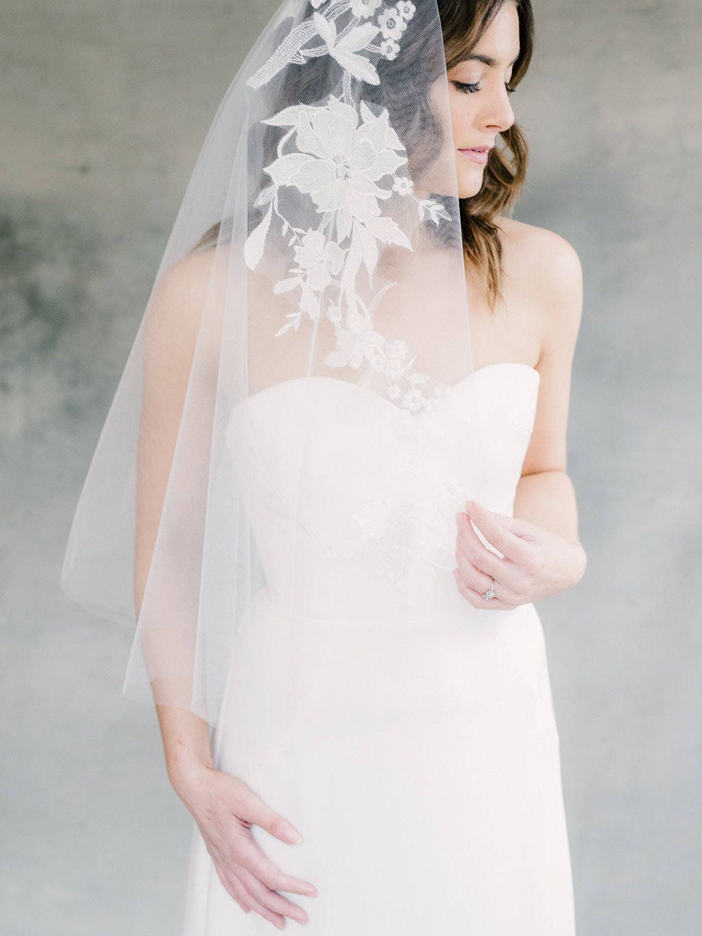 Bridal Veil Wedding Veil Lace Veil Drop Veil Mantilla | Etsy