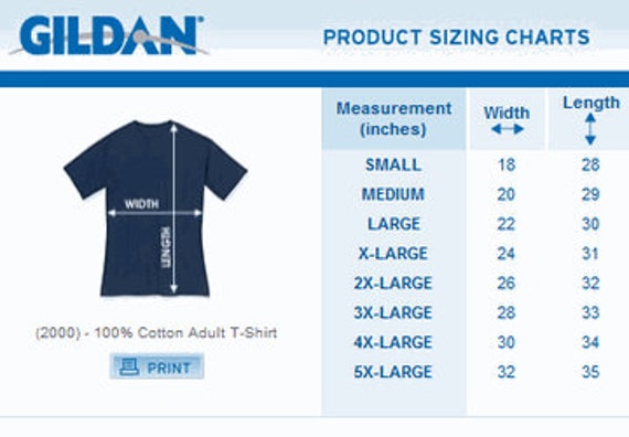 Elprint Size Chart