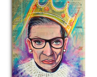 The Notorious RBG - Canvas Print Wall Art - by Carlie Pearce