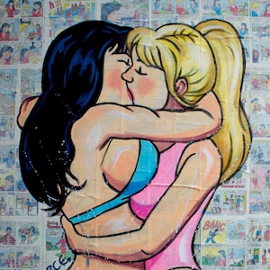 Betty and Veronica - Signed Art Print - by Carlie Pearce