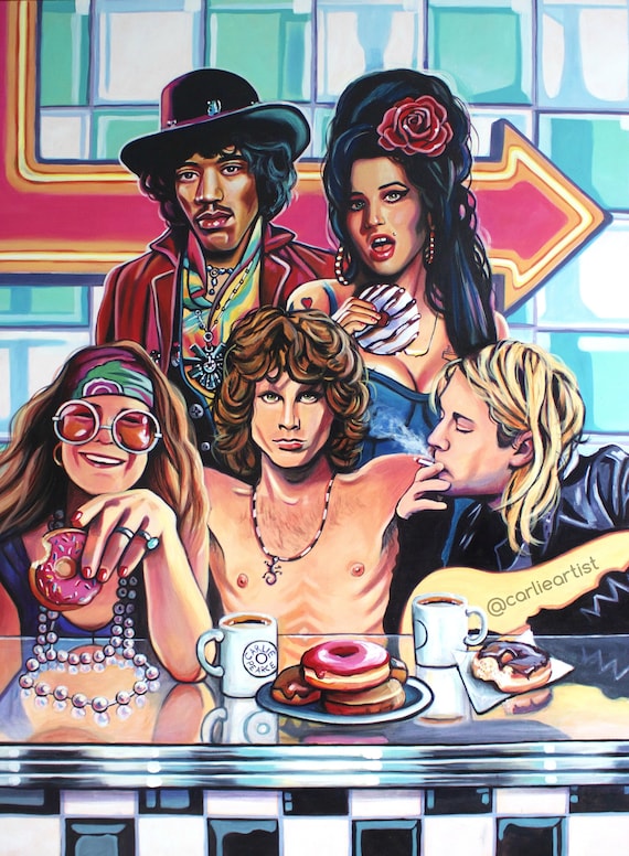 The 27 Club Diner Jimi Hendrix Janis Joplin Amy Etsy