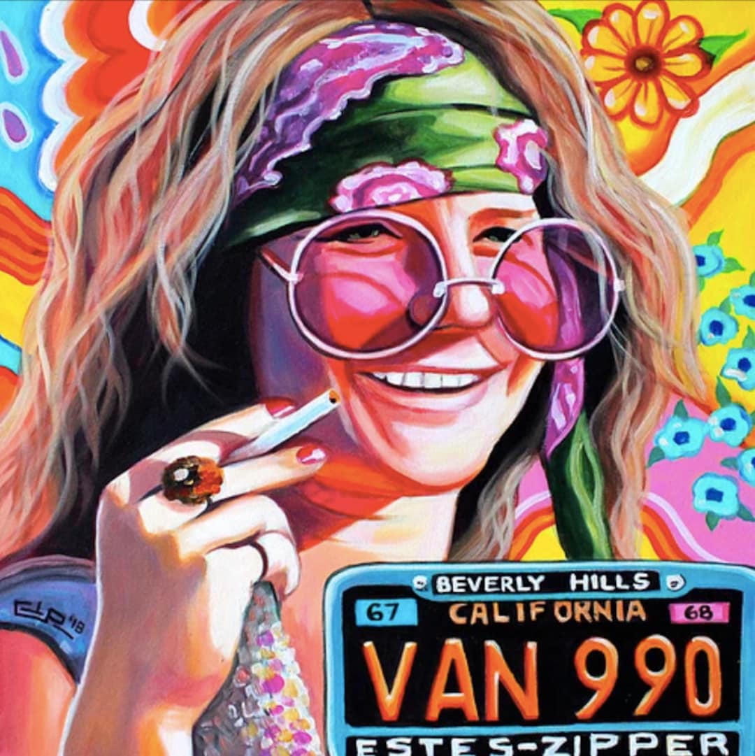 Janis Joplin Signed Art Print by Carlie Pearce Etsy