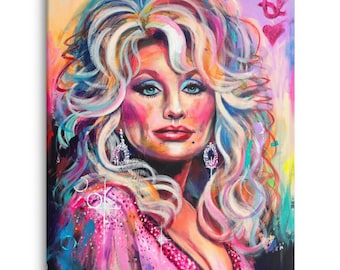 Dolly (Koningin van Harten) - Eerbetoon - Canvasprint Muurdecoratie - door Carlie Pearce