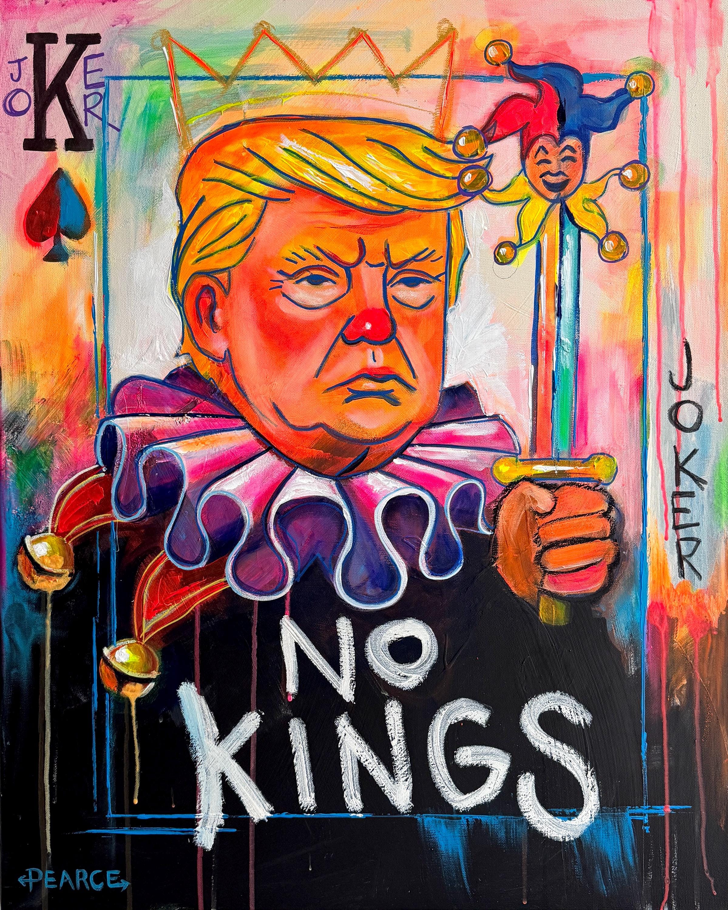 No Kings - (PRINT) Pop Art Portrait - Signed Art Print - by Carlie Pearce