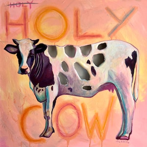 Holy Cow - Signed Art Print - by Carlie Pearce