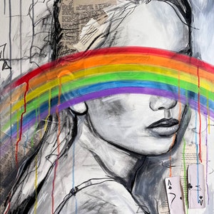 Somewhere Under the Rainbow - Portrait - Signed Art Print - by Carlie Pearce