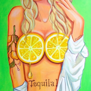 Juicy Lemons - Figure - Signed Art Print - by Carlie Pearce