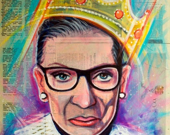 The Notorious RBG (Ruth Bader Ginsburg) - Signed Art Print - by Carlie Pearce