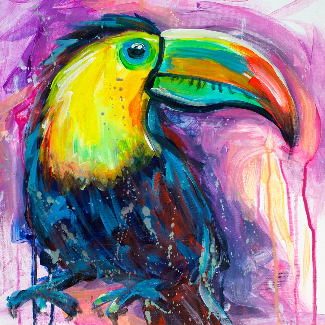 Buy Toucan Abstract Signed Art Print Free Shipping by Carlie Pearce Online in India - Etsy