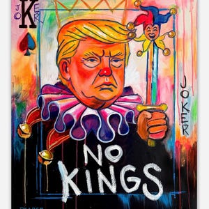 No Kings (ADESIVO) - 8 x 10 cm - Adesivo in vinile di Carlie Pearce