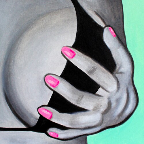 Right Hand on Breast - Signed Art Print - by Carlie Pearce