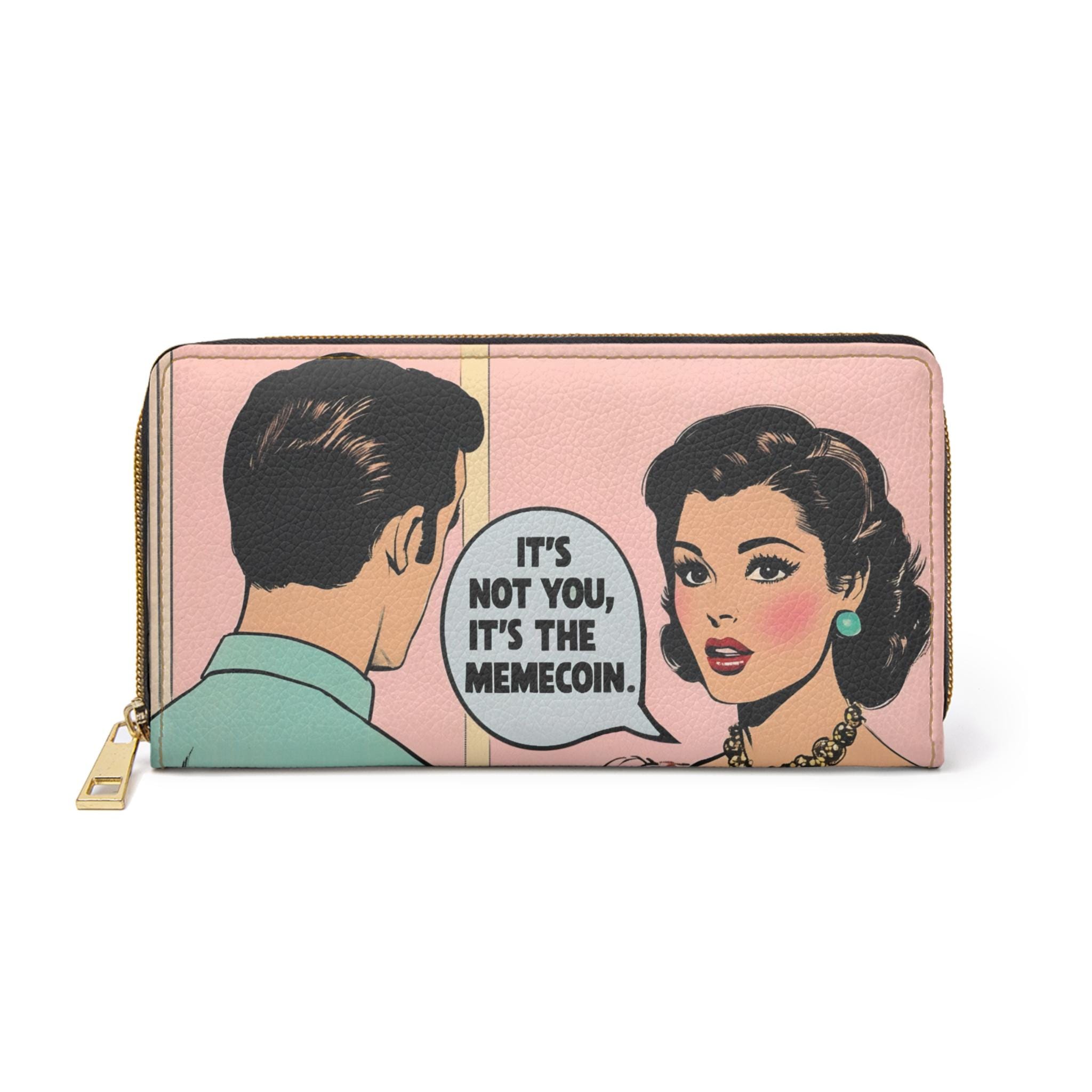 Memecoin PU Leather Zipper Wallet: Funny Crypto Clutch - Etsy