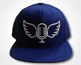 Vin Scully Microphone Wings Hat • Los Angeles • Baseball Hat