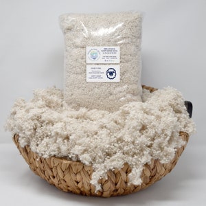 Core Wool Batting For Needle Felting, Wool Stuffing, Undyed Wool