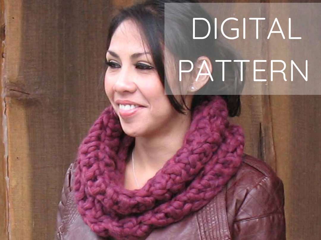 CHUNKY CROCHET COWL Pattern - Digital Written Pattern. One Skein Wonder ...