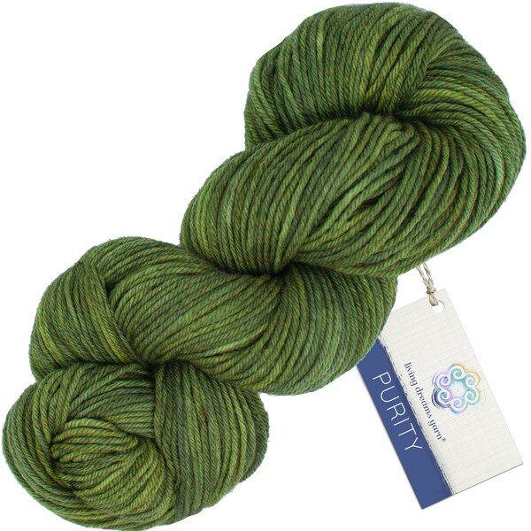 Organic Merino Wool Yarn DK Weight #3 - Certified Organic, Cruelty Free, Responsibly Sourced. Pacific Northwest Hand Dyed. Purity - Ginkgo