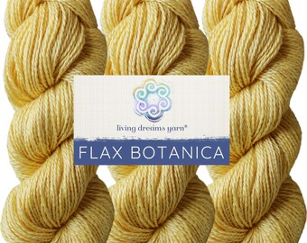Linen Silk Merino Yarn: Light DK weight to knit, crochet & weave. Pacific Northwest milled and dyed. Flax Botanica - Maize