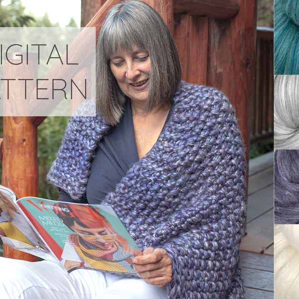 SASHA BIG KNIT Chunky Blanket Pattern - Written Pattern w. Photos. diy. Easy to Follow Instructions. Skill Level: Basic. By Living Dreams