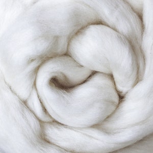 2oz Soft Angora Wool - Luxurious Rabbit Fiber for Spinning, Blending, Felting, Dyeing & Fiber Arts. Natural Undyed Combed Top Roving.