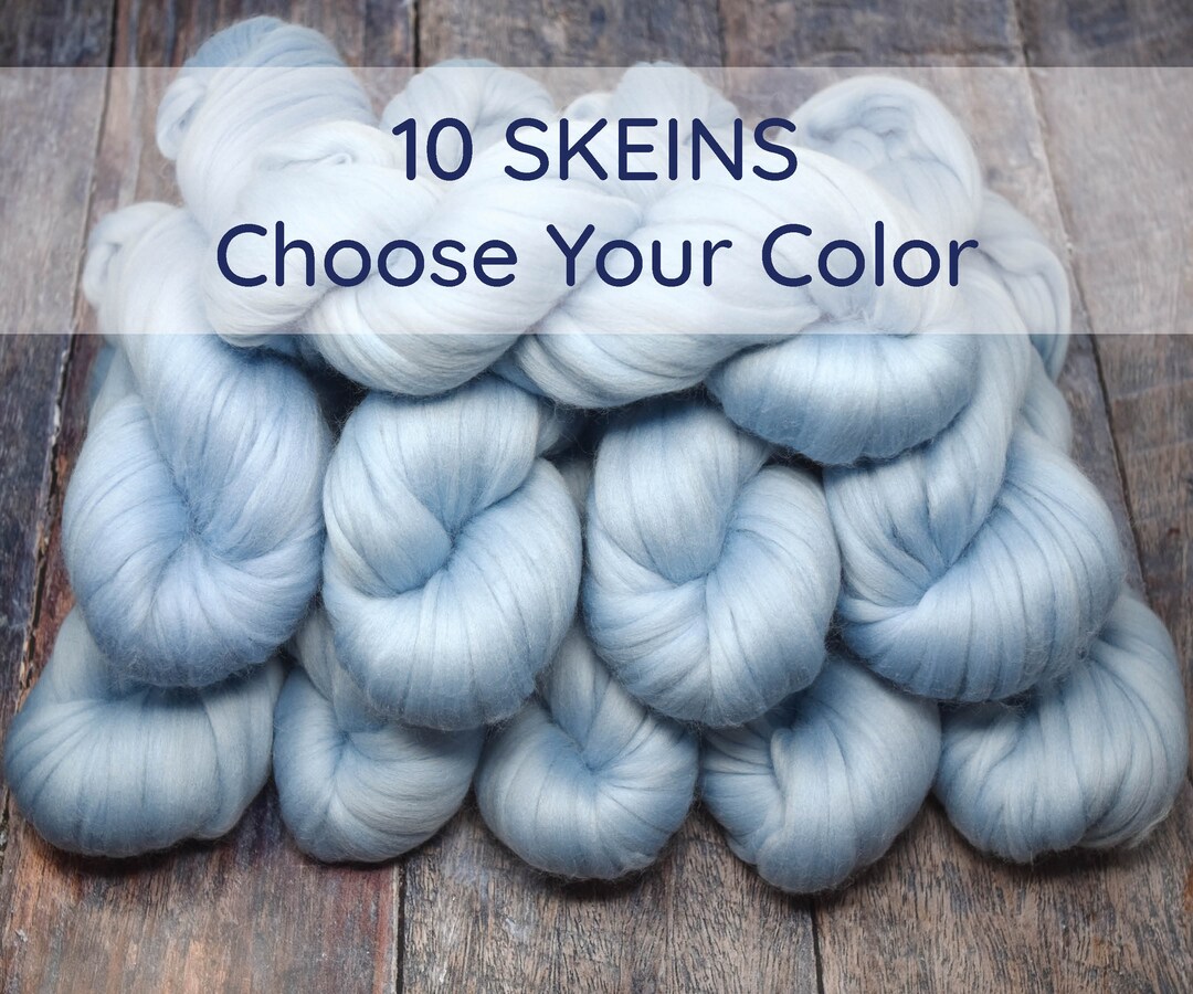 10pack Merino Pencil Roving - Pre-drafted Fiber for Easy Spinning ...